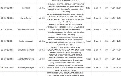 Jadwal Sidang Tugas Akhir Ang’ 2015 TA 2017/2018