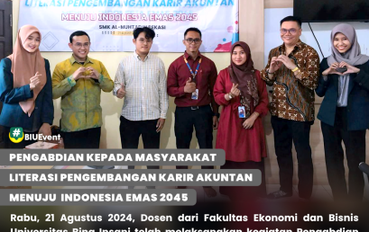 Universitas Bina Insani melaksanakan kegiatan PKM “Literasi Pengembangan Karir Akuntan Menuju Indonesia Emas 2045”