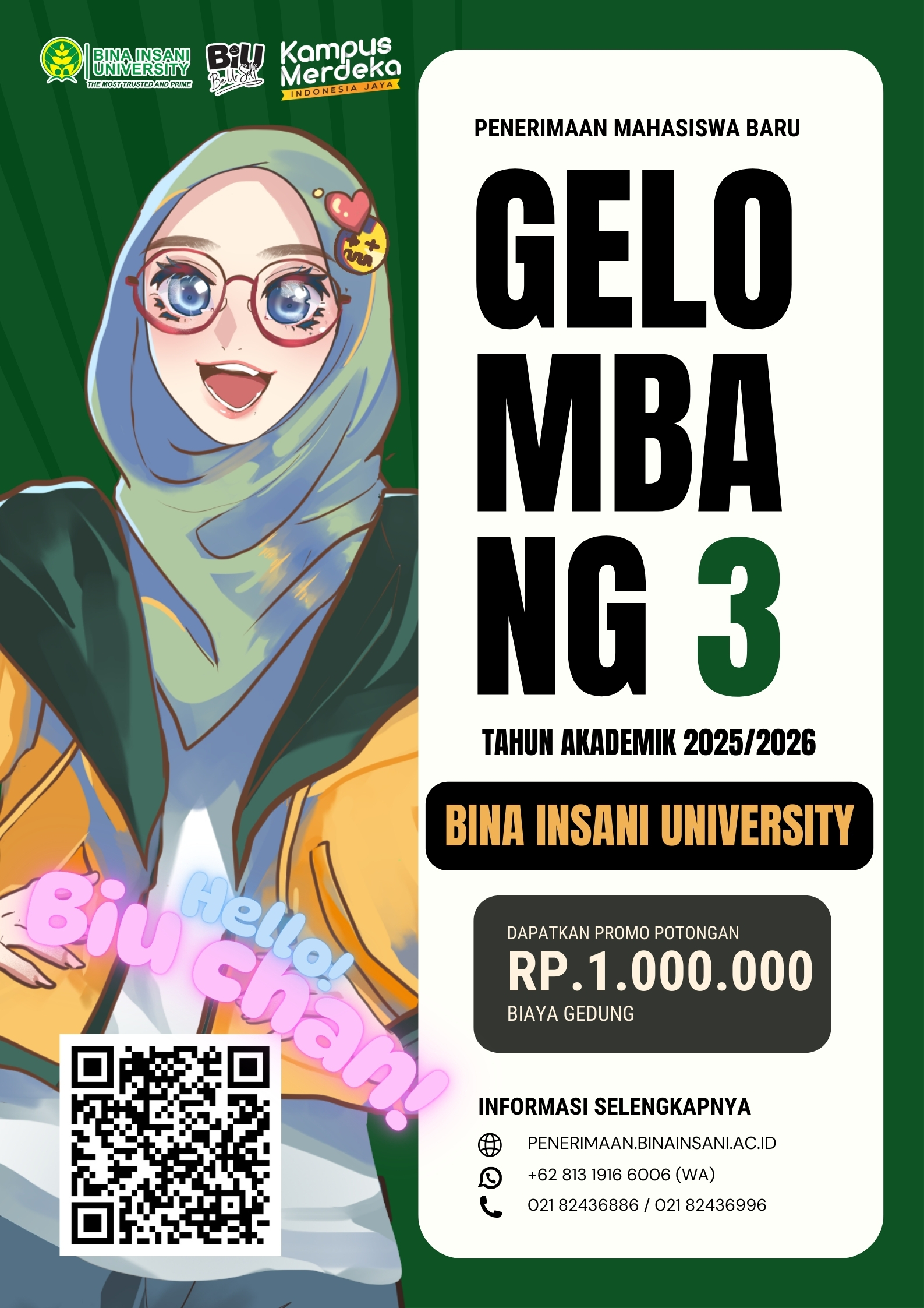 Kuliah Sambil Kerja di Bekasi – Universitas Bina Insani Buka Pendaftaran Gelombang 3 Kuliah Sambil Kerja di Bekasi – Universitas Bina Insani Buka Pendaftaran Gelombang 3