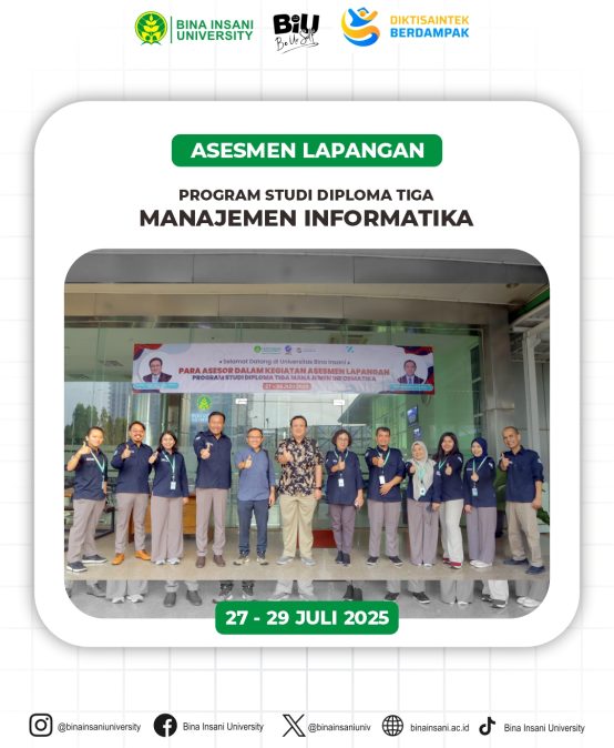 Program Studi D3 Manajemen Informatika Universitas Bina Insani Laksanakan Asesmen Lapangan Akreditasi oleh LAM INFOKOM