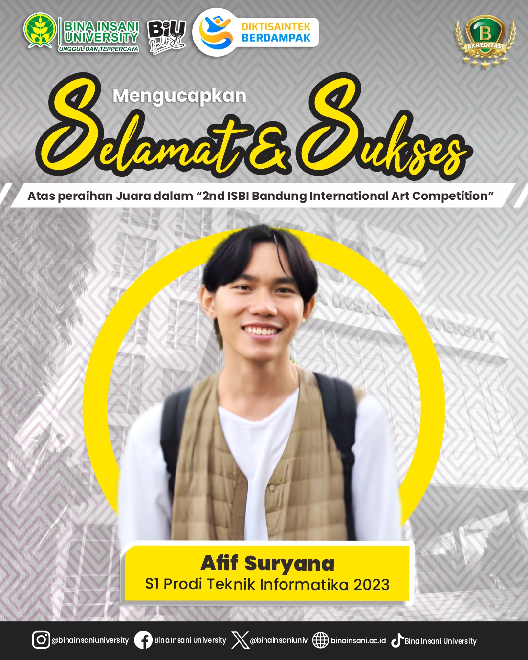 Mahasiswa Teknik Informatika Universitas Bina Insani Raih Prestasi di Kompetisi Nasional dan Internasional Mahasiswa Teknik Informatika Universitas Bina Insani Raih Prestasi di Kompetisi Nasional dan Internasional