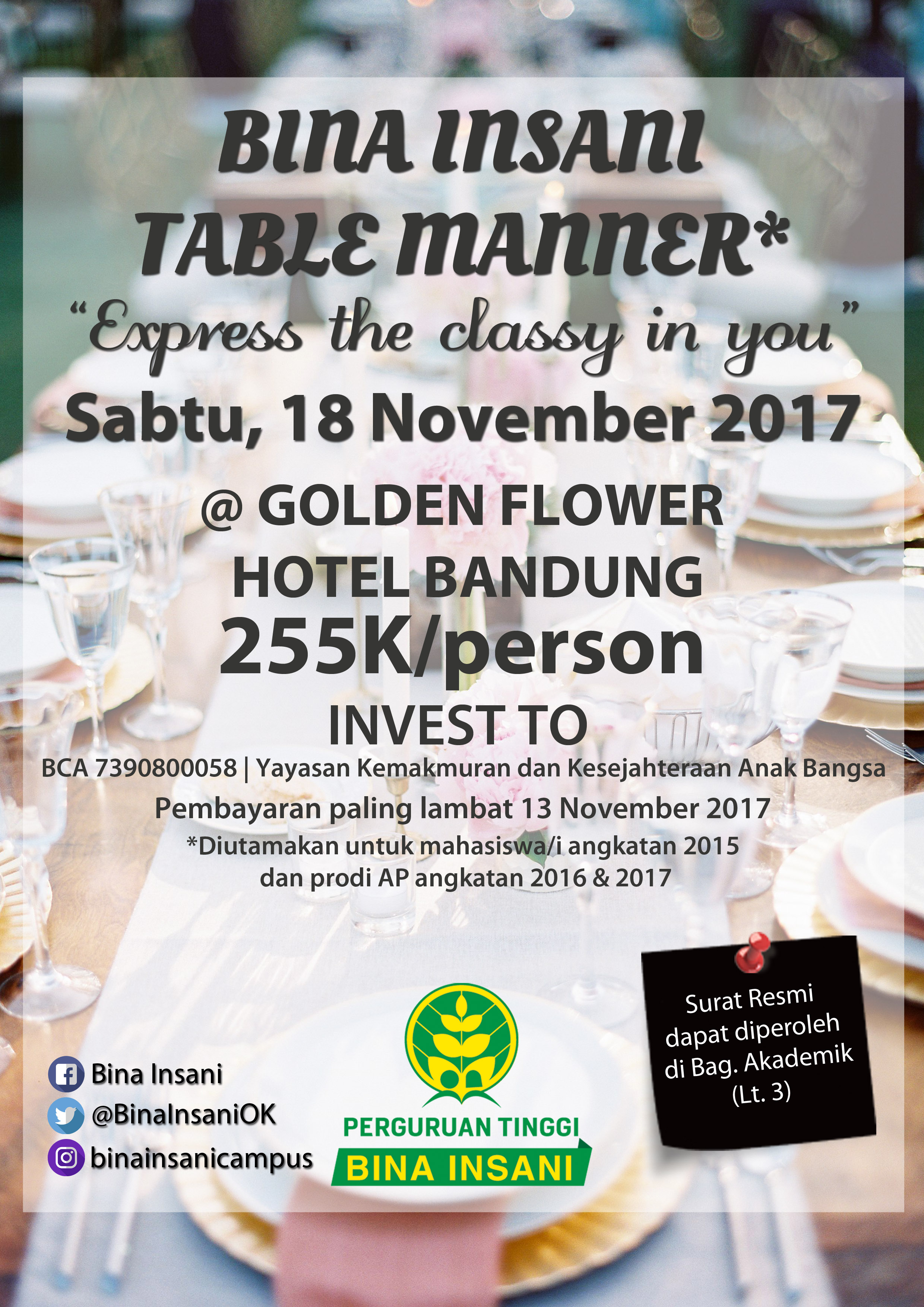 Bina Insani Table Manner