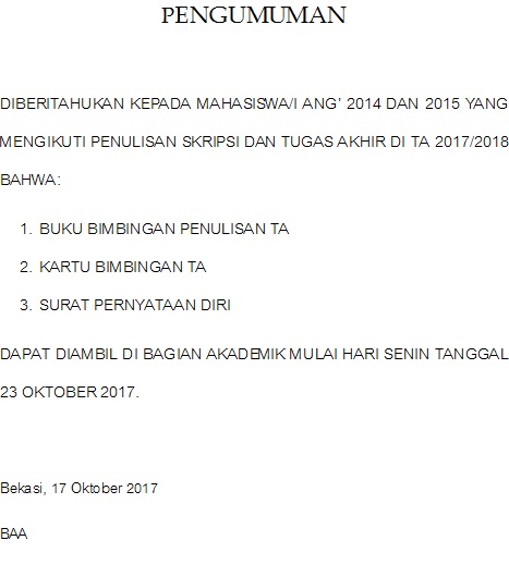 Daftar Nama Pembimbing TA PS MA & SK Ang’2015 TA 2017/2018