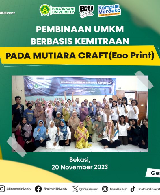Pembinaan UMKM Berbasis Kemitraan pada Mutiara Craft (EcoPrint)